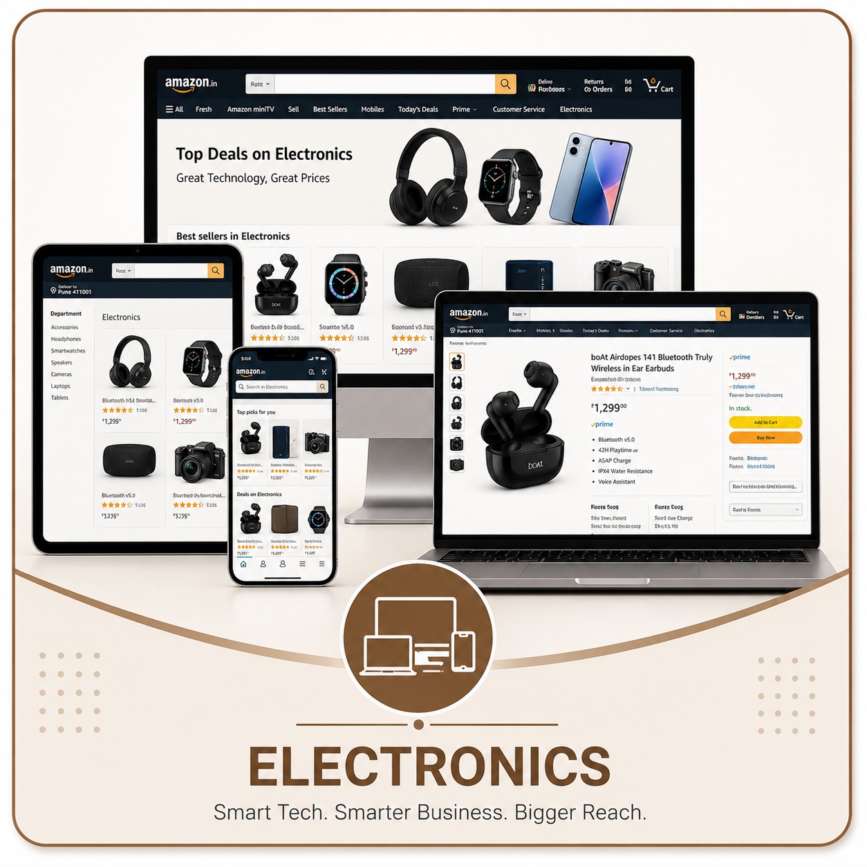 Amazon electronics seller advertising turnaround